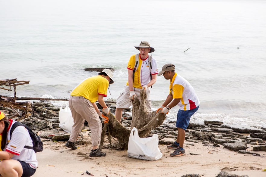 Singapur Beach cleanup